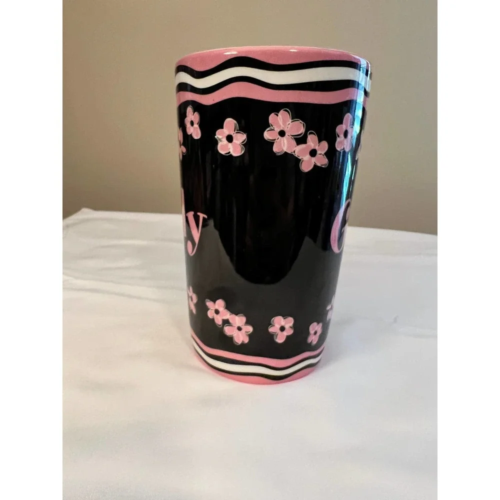 By Ganz Girly Mug Black & Pink‎ 6